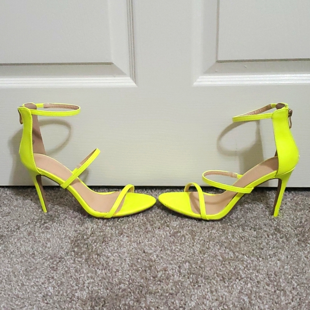 Neon yellow sandals